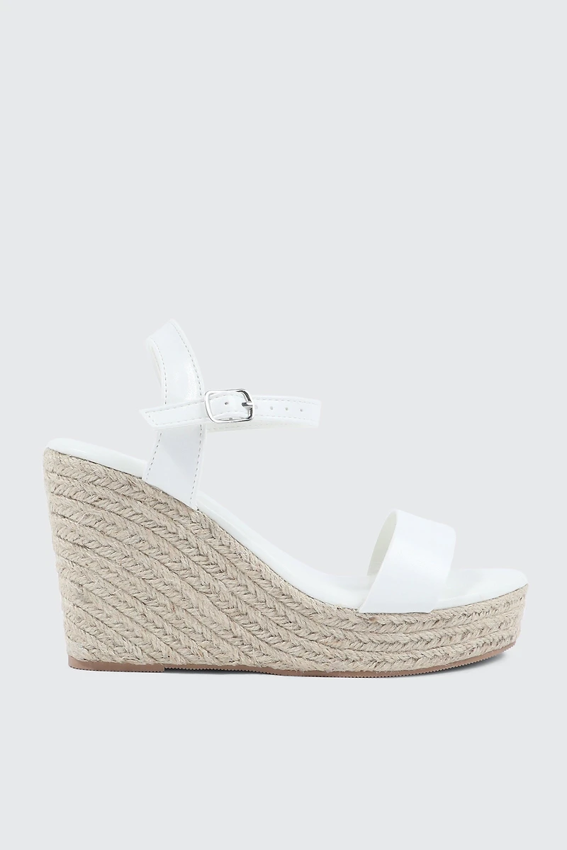 Sandales à talon compensé et bride cheville