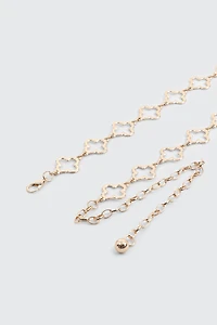 Ceinture en chaîne à trèfles