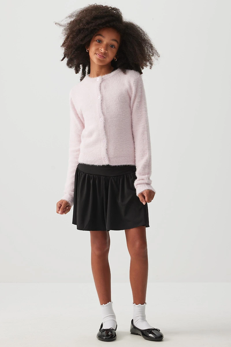 Cardigan en tricot pelucheux