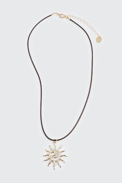 Collier cordon soleil spirale