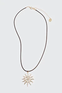 Collier cordon soleil spirale