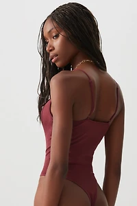 Justaucorps côtelé sans coutures à bonnets moulés