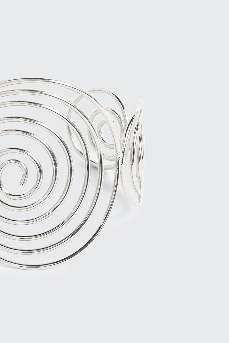 Bracelet manchette à spirales