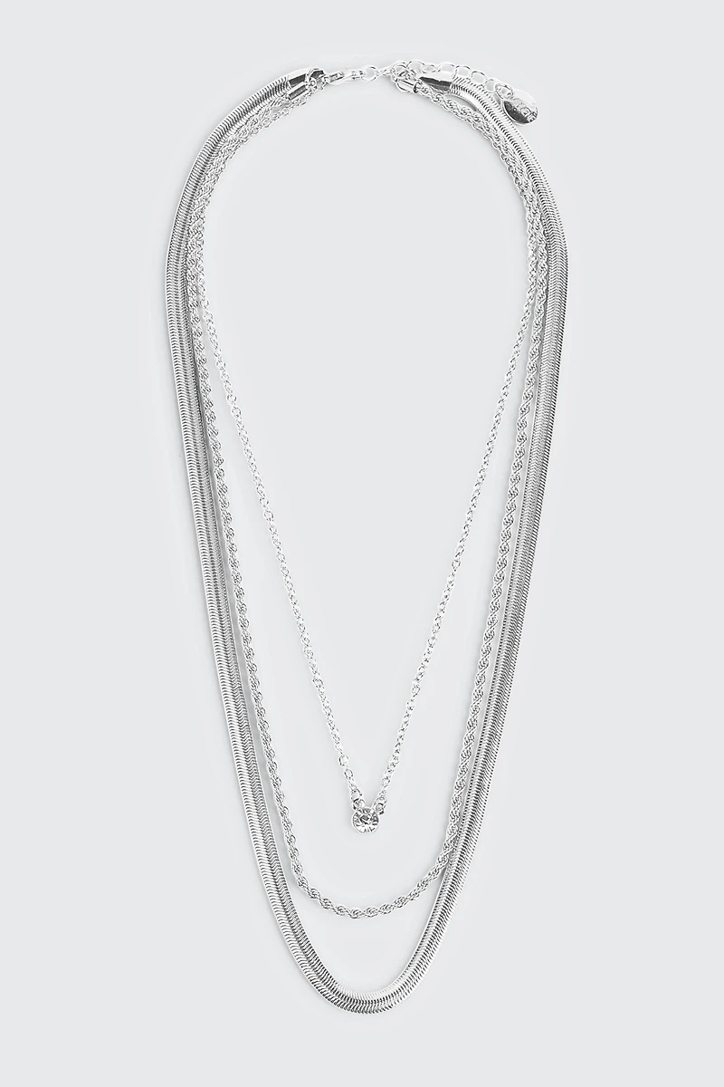 Collier à 3 rangs de chaîne