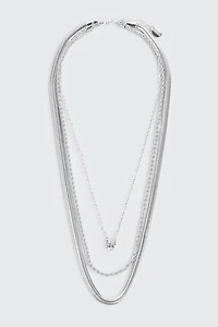 Collier à 3 rangs de chaîne