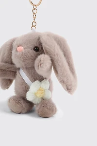 Porte-clés lapin en peluche