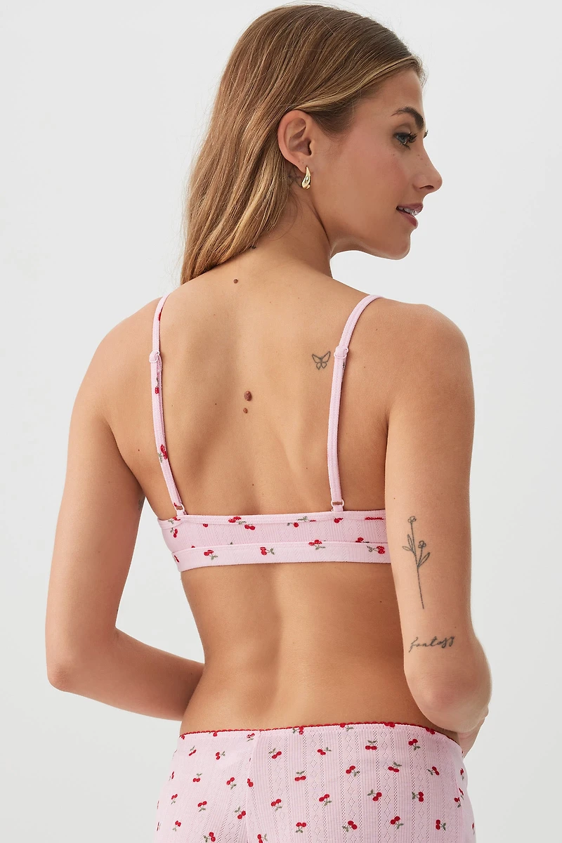 Soutien-gorge léger en pointelle tout-aller