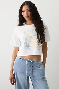 T-shirt carré graphique