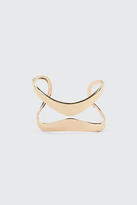 Ardene Two-Row Cuff Bangle in Gold