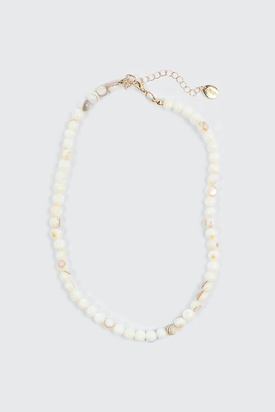 Ardene Semi-Precious Beaded Neclace in Beige