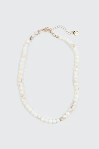 Ardene Semi-Precious Beaded Neclace in Beige