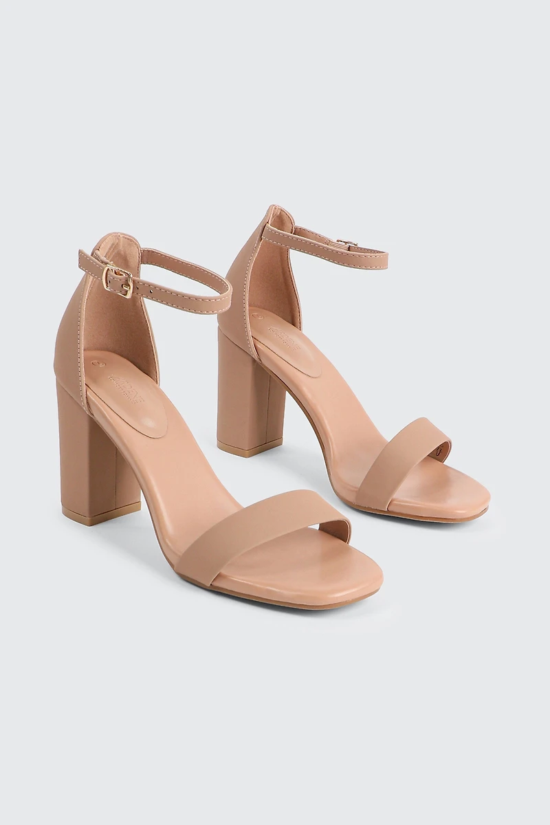 Sandales à talons hauts en faux suède