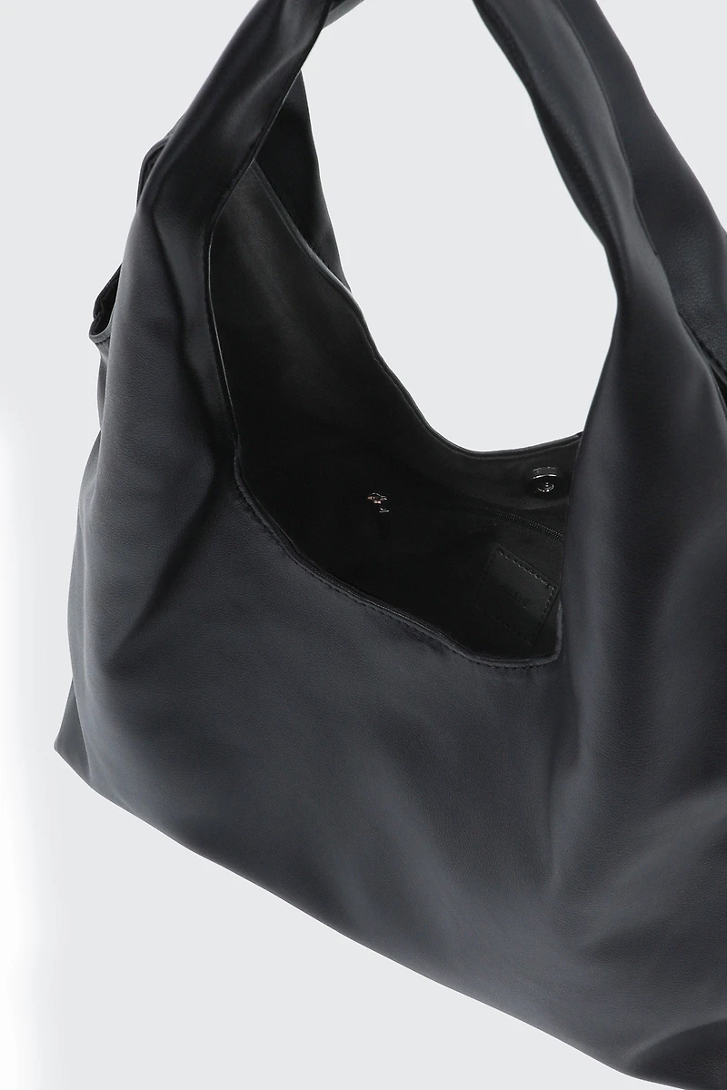 Grand sac d'épaule à poignée torsadée