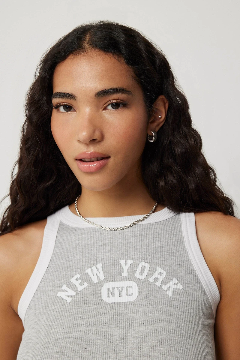 Camisole ras-du-cou à bordures contrastantes