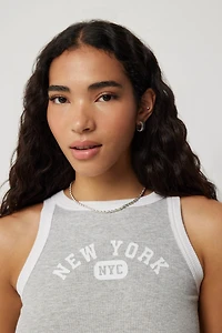 Camisole ras-du-cou à bordures contrastantes