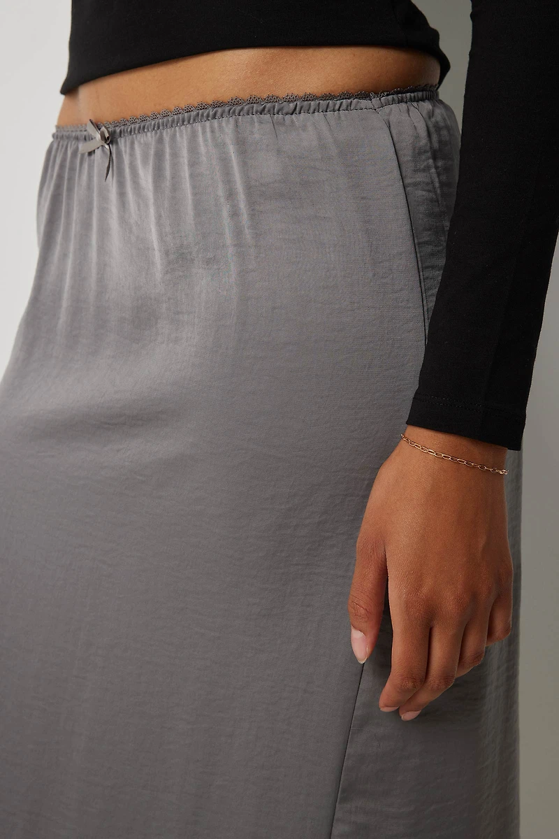 Jupe à enfiler bordure en dentelle