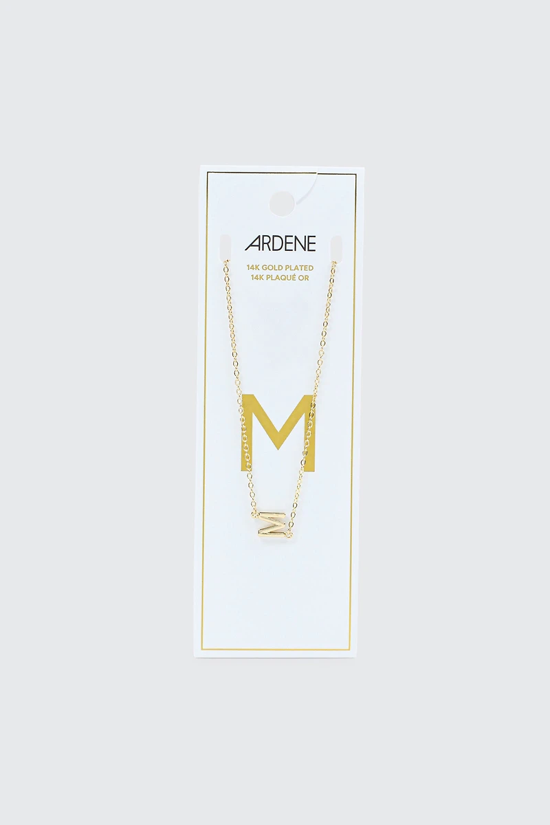 Ardene 14K Gold Plated Initial Necklace
