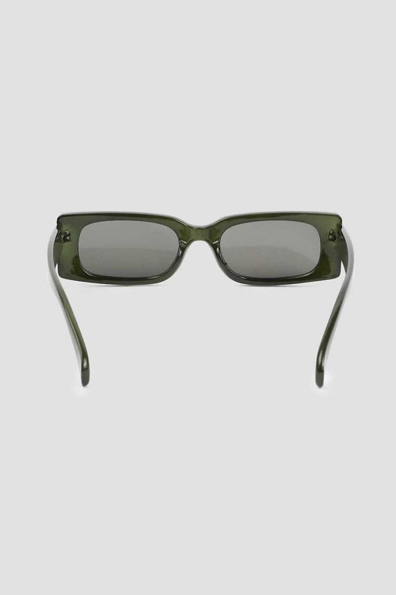 Lunettes de soleil fines rectangulaires