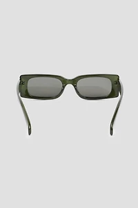 Lunettes de soleil fines rectangulaires