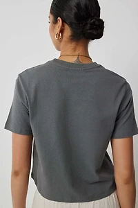 T-shirt col rond à poche imprimée