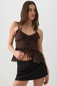 Microjupe-short à fente