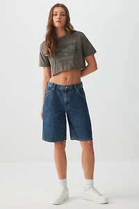 T-shirt graphique à bordure brute