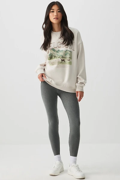 Ardene Fleece Lined Leggings in Dark Grey | Size | Polyester/Elastane | Fleece-Lined