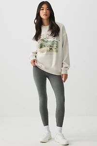 Ardene Fleece Lined Leggings in Dark Grey | Size | Polyester/Elastane | Fleece-Lined