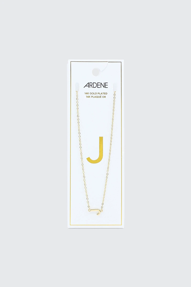 Ardene 14K Gold Plated Initial J Necklace