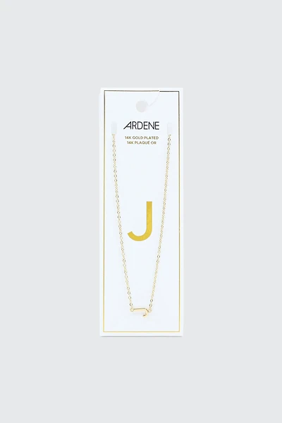 Ardene 14K Gold Plated Initial J Necklace