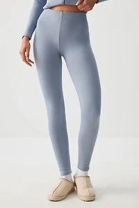 Legging doublé en fausse fourrure
