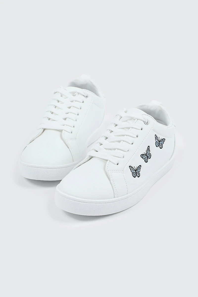 Espadrilles blanches lacées