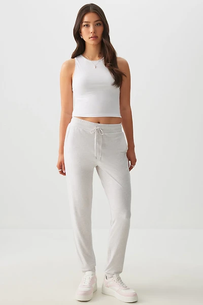 Ardene Super Soft Sweatpants in Light Grey | Size | Polyester/Elastane | Eco-Conscious
