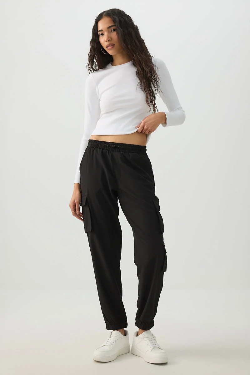 Pantalon cargo style jogging souple et extensible