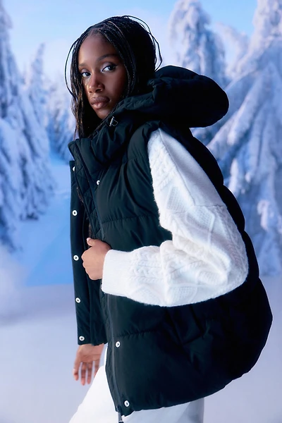 Ardene The Everyday Puff Vest in Midnight Haze | Size | Polyester