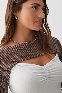 Chandail boléro à col bateau