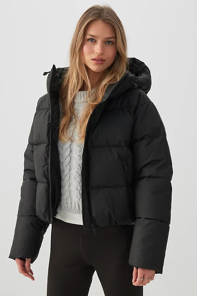 Ardene Short Puffer Jacket in Black | Size | Polyester