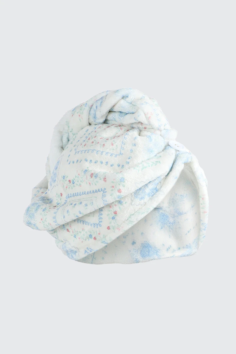 Serviette pour cheveux à motif cachemire