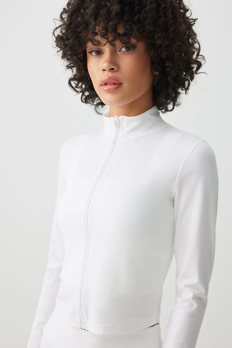 Ardene Butter Fitted Jacket in White | Size XL | Nylon/Elastane