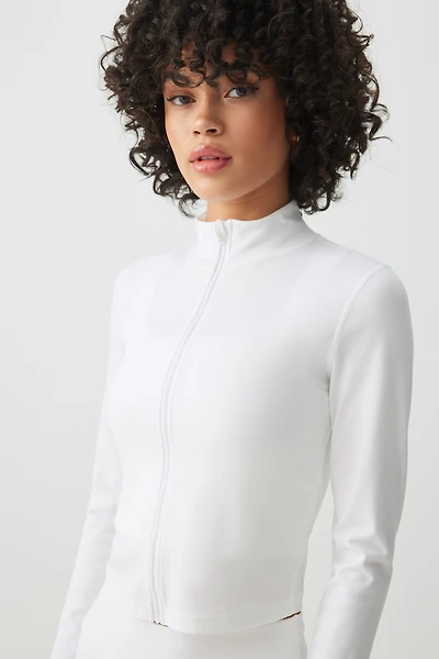 Ardene Butter Fitted Jacket in White | Size XL | Nylon/Elastane