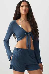 Short à enfiler en tricot doux