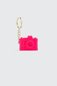 Ardene Light Up Camera Keychain in Pink