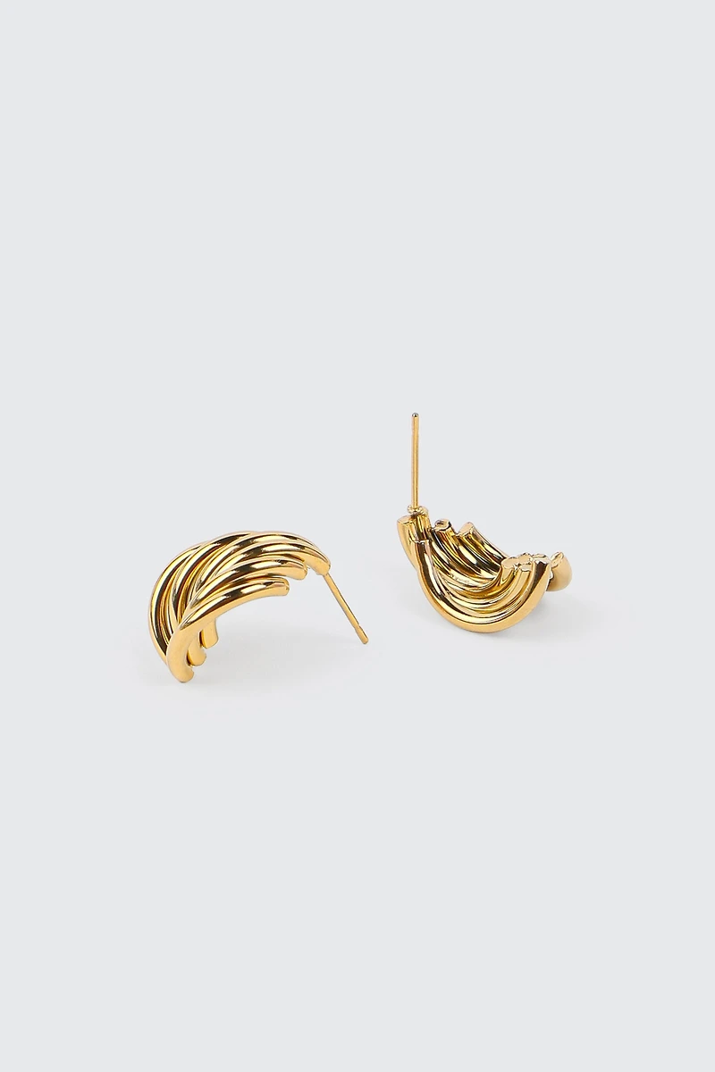 Ardene Stainless Steel Vintage Style Earrings in Gold