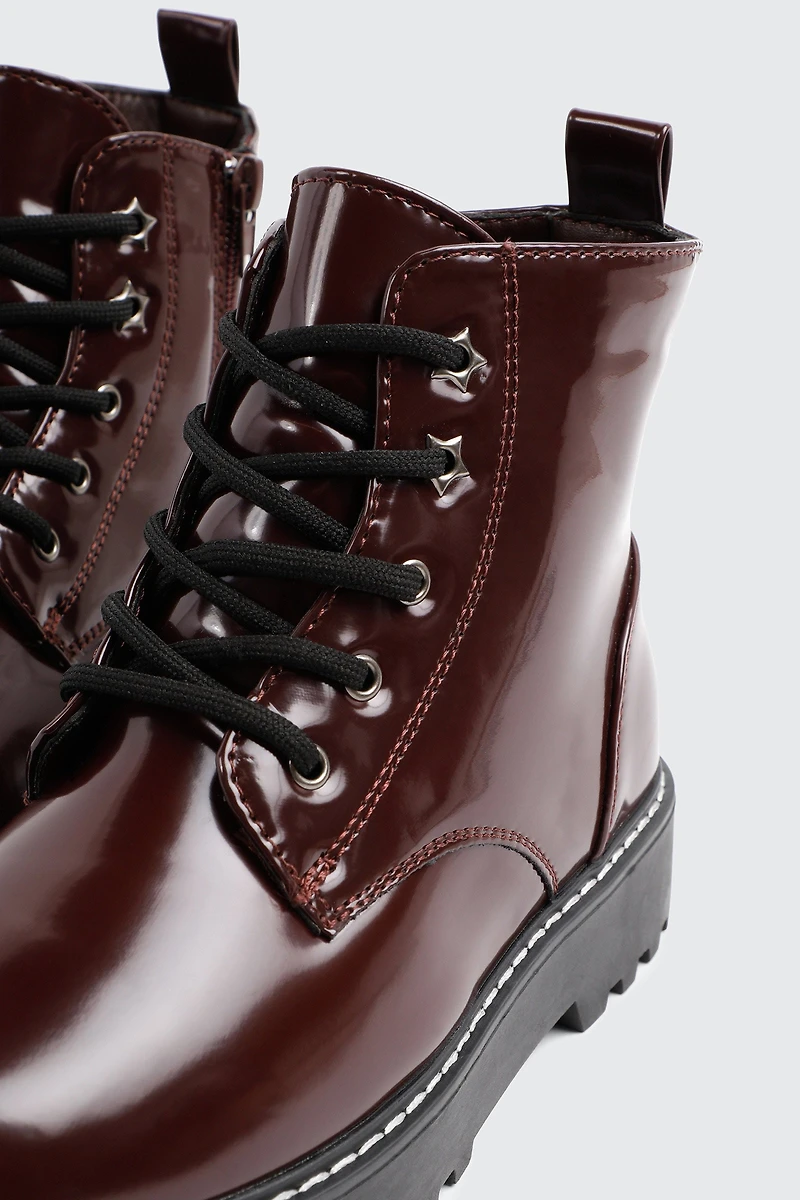 Bottes de combat à semelle volumineuse