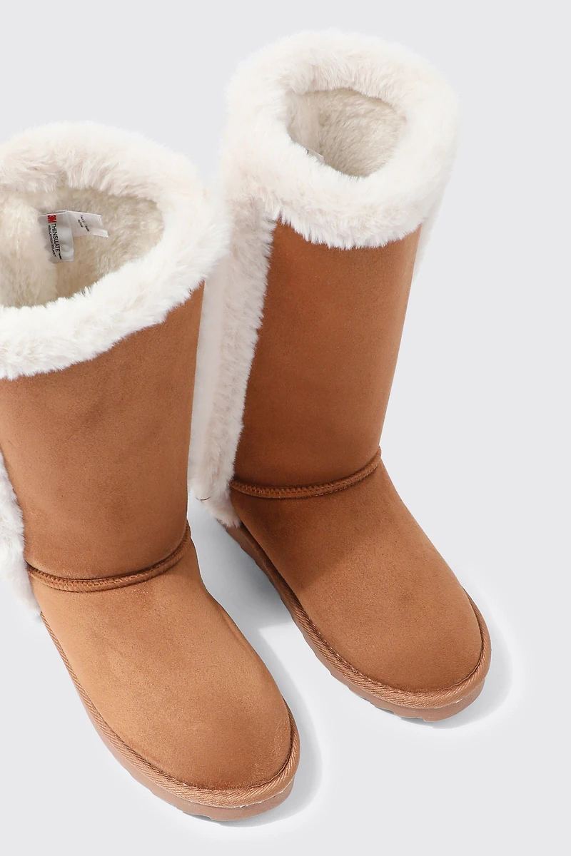 Bottes hautes en faux mouton