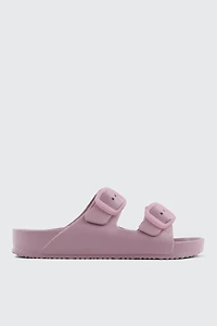 Ardene Two-Strap Slide Sandals in Medium Purple | Size