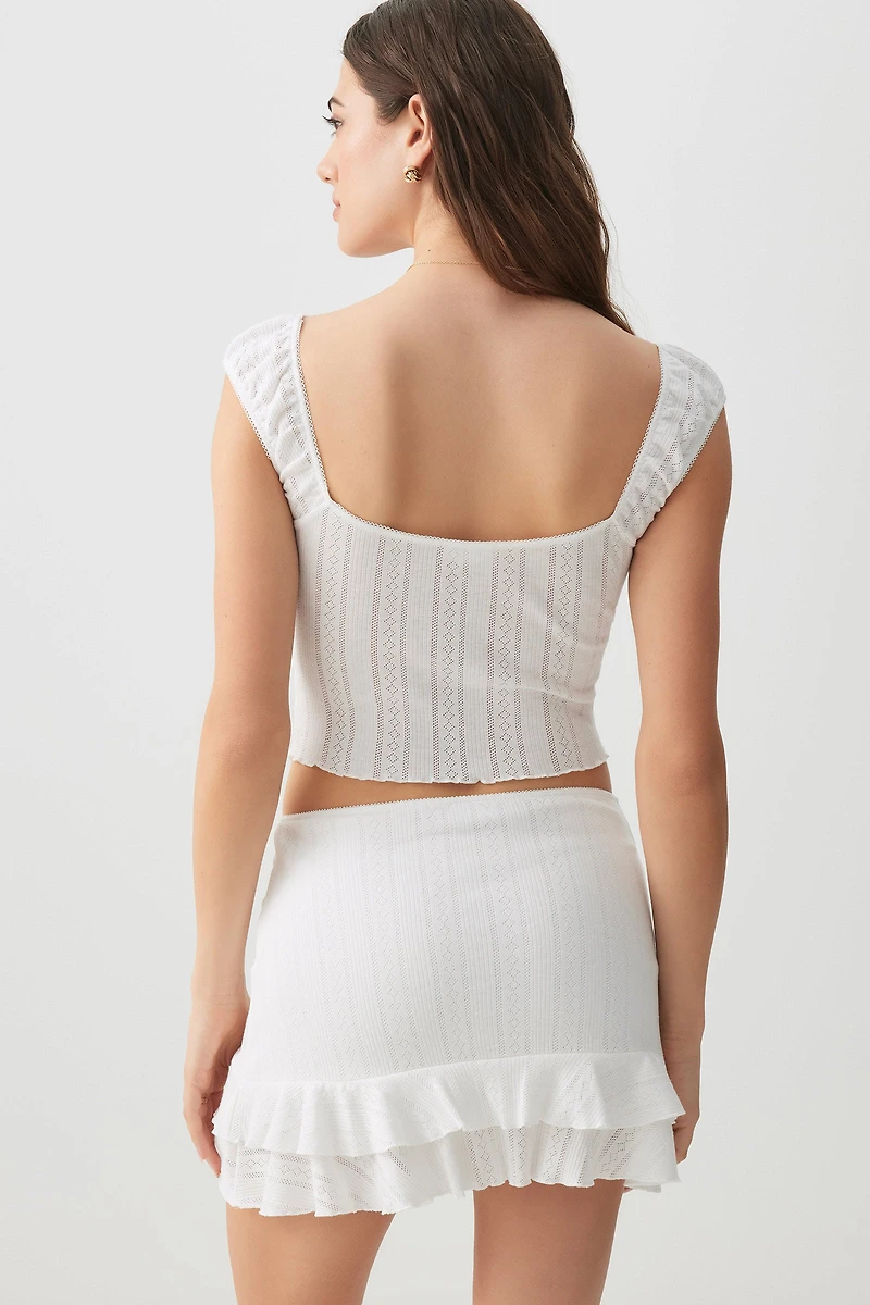 Jupe à volants coquillage