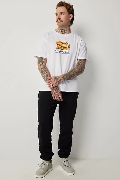 Ardene Man Solid Sweatpants For Men in Black | Size Medium | Polyester/Cotton | Fleece-Lined