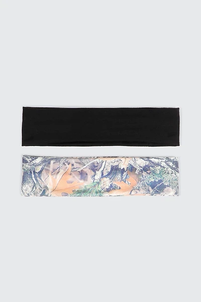 Ardene 2-Pack Solid & Foliage Headbands | Polyester