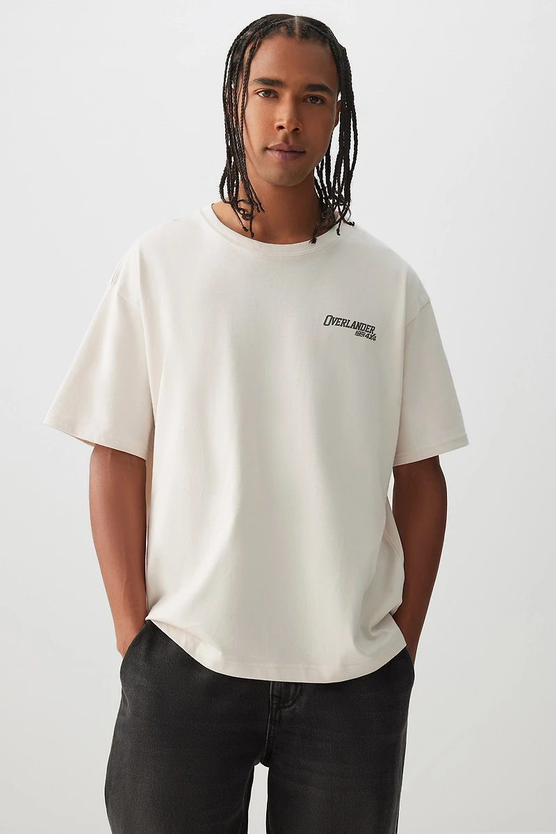 Ardene Man Graphic T-Shirt For Men in Off-White | Size | Cotton